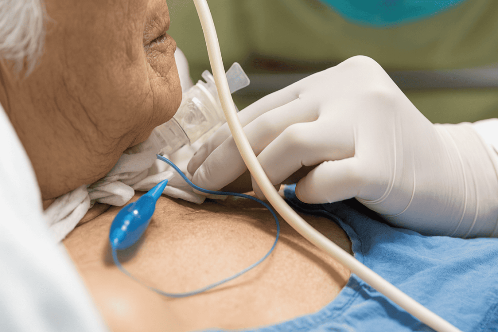 Atención de Pacientes Traqueostomizados a Domicilio con MAQMUN Médica. Aspiración de secreciones mediante circuito abierto y cerrado, con técnicas seguras con personal ex