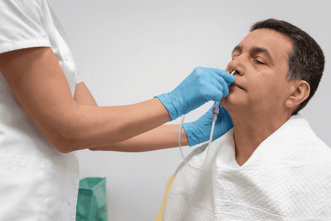 Atención profesional en Colocación de sondas nasogástricas y cambios de botones gástricos según indicaciones médicas actualizadas a Domicilio con MAQMUN Médica