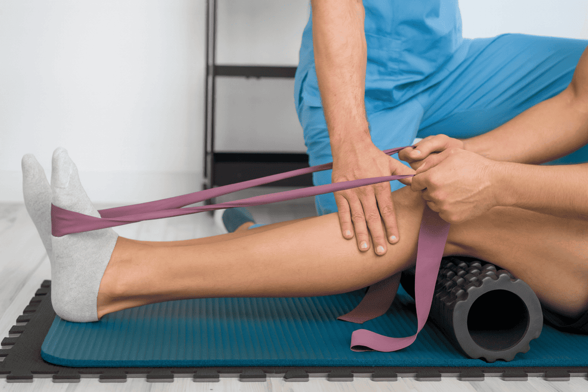 Rehabilitación y Ejercicios Terapéuticos Supervisados a Domicilio con MAQMUN Médica. Sesiones de rehabilitación proporcionadas por un terapeuta profesional